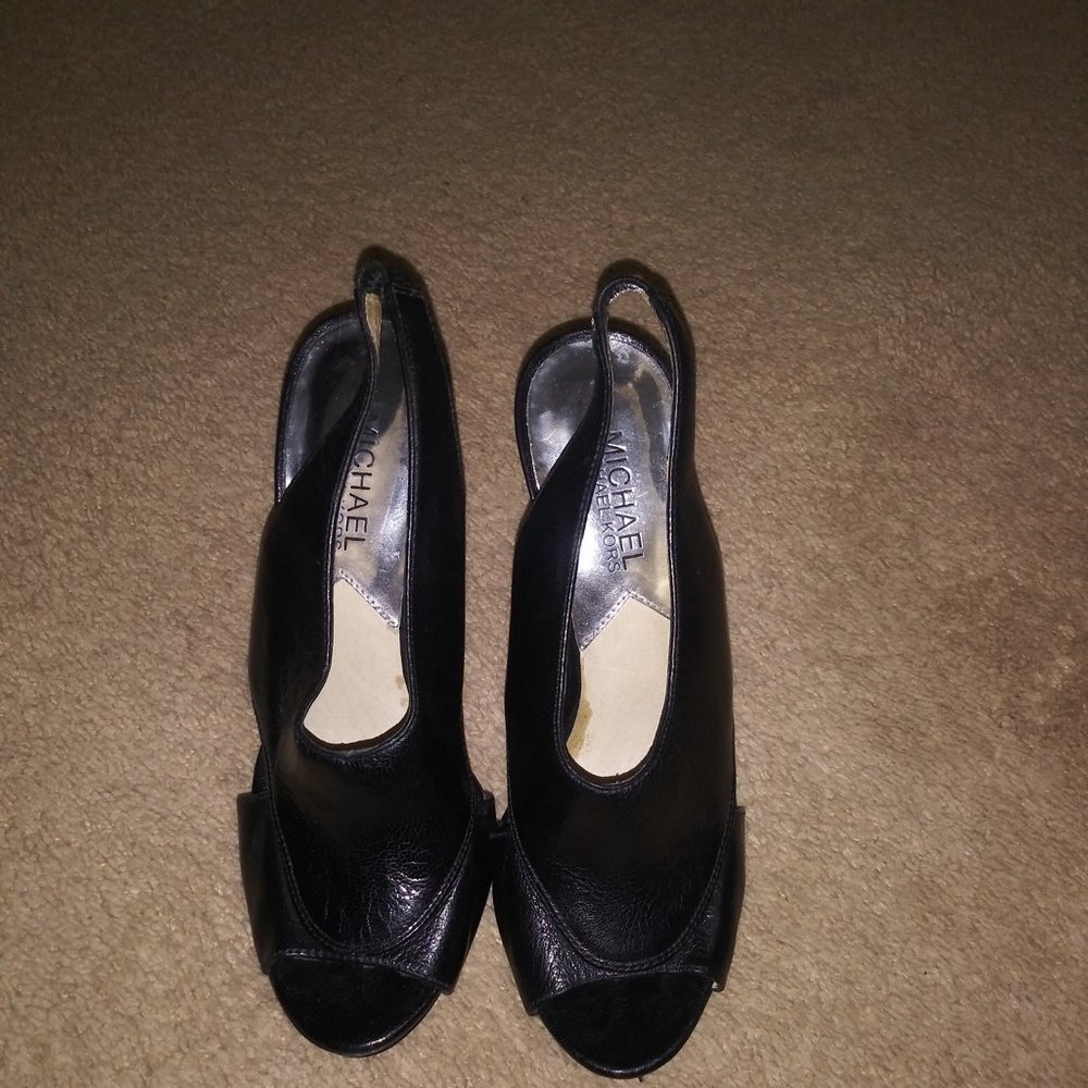 Michael Kors Tonne Slingback Leather Heels